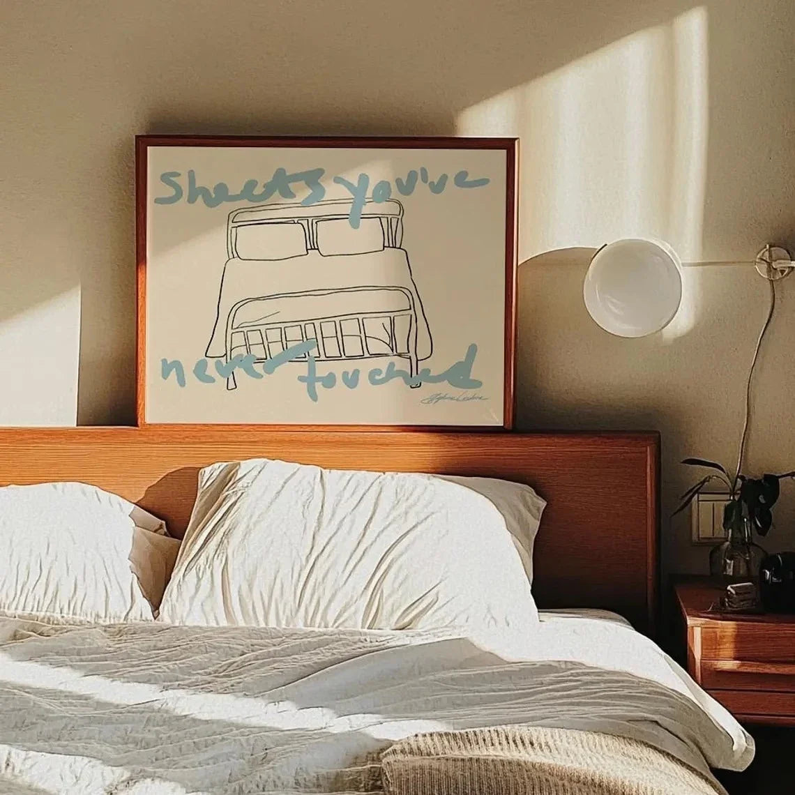 "Sheets You've Never Wasted" Quote Canvas Wall Art Print