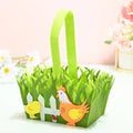 Easter Egg Basket Square Handheld Packaging Bag Felt Kids Cookie