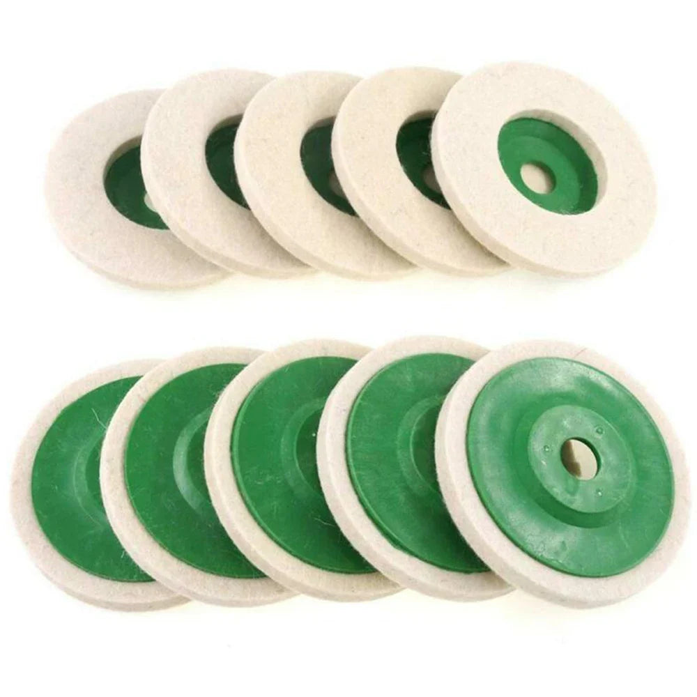 4" Wool Polishing Wheels for Angle Grinder – 3/10/12 Pack