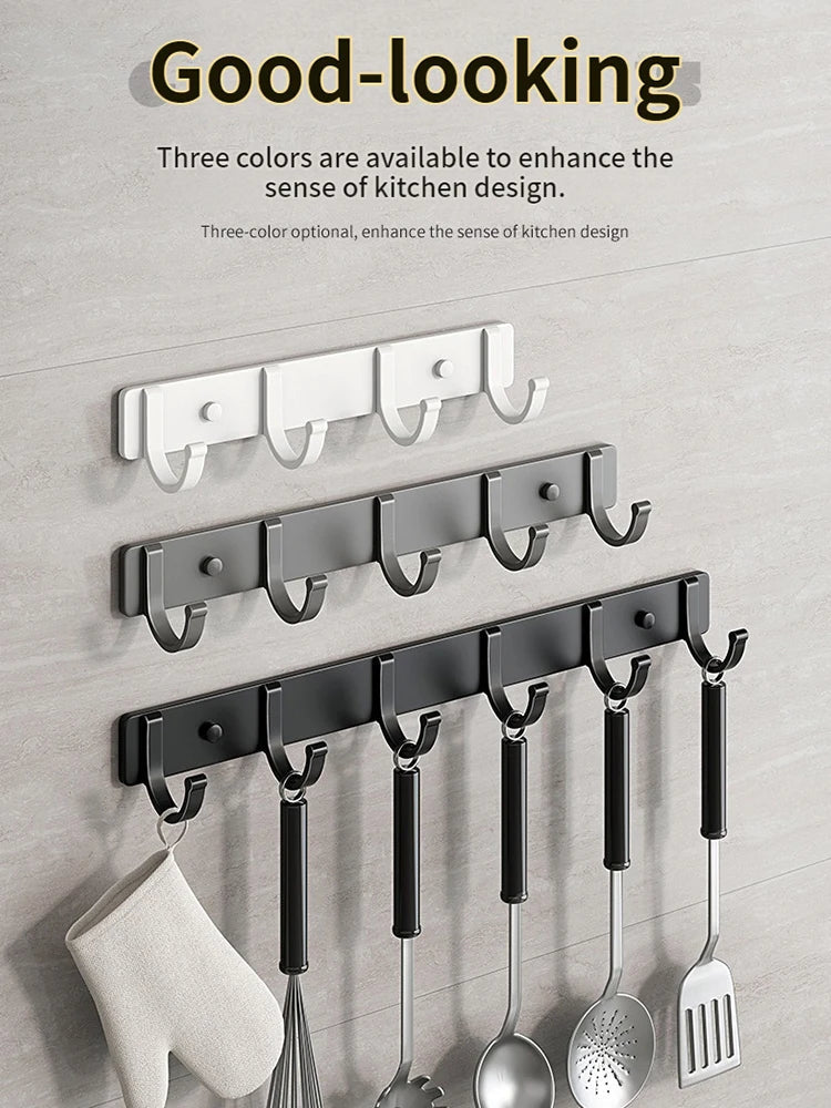 No-Drill Aluminum Wall Hook | Coat & Clothes Hanger Organizer
