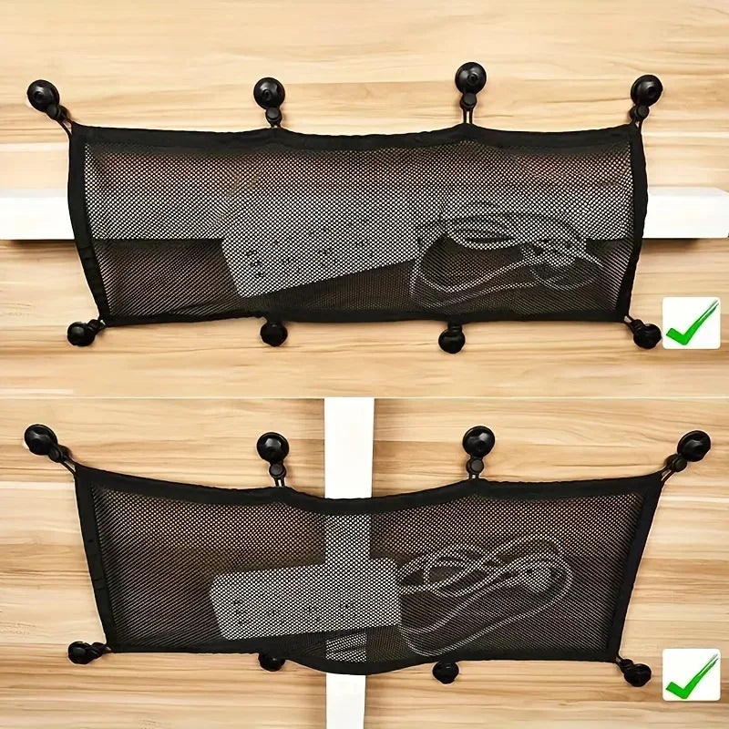 Under Desk Cable Management Net – 8-Hole Wire Mesh Organizer