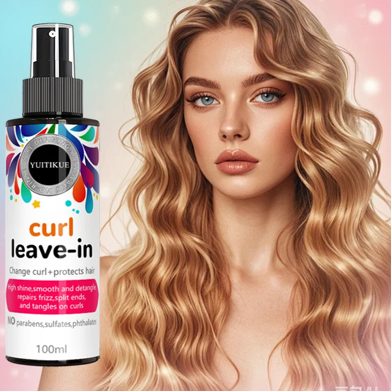YUITIKUE Leave-In Curl Spray | Frizz Control, Shine & Nourishment