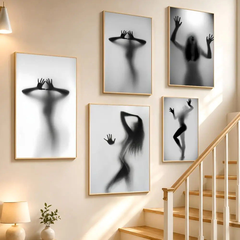 Abstract Silhouette Wall Poster – HD Waterproof PVC Sticker