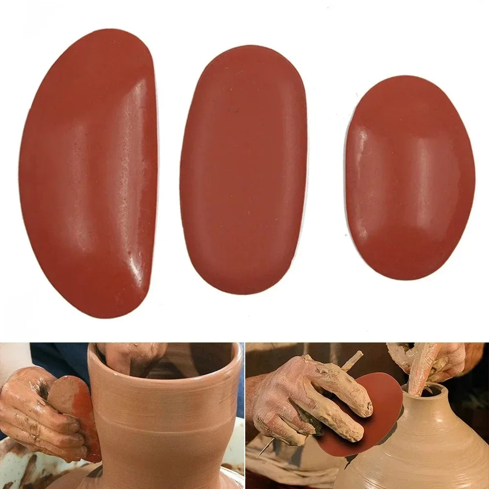 3-Piece Silicone Clay Scraper Set – Pottery & Ceramic Tools