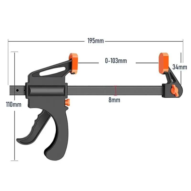 4-Inch Quick Ratchet Bar Clamps for Woodworking – 2 or 5 Pk