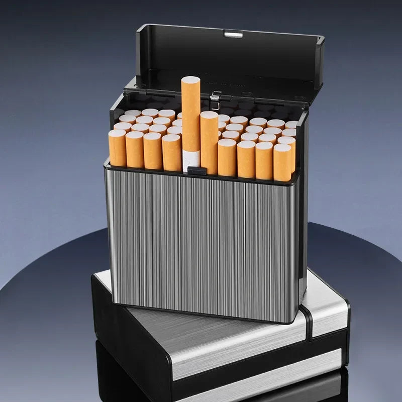 Large Capacity Cigarette Case Automatic Flip Cover Hold Cigarettes