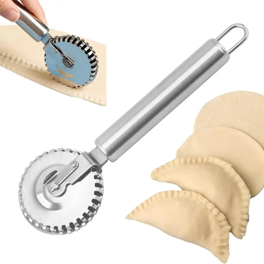 Stainless Steel Ravioli Cutter & Pastry Crimping Wheel