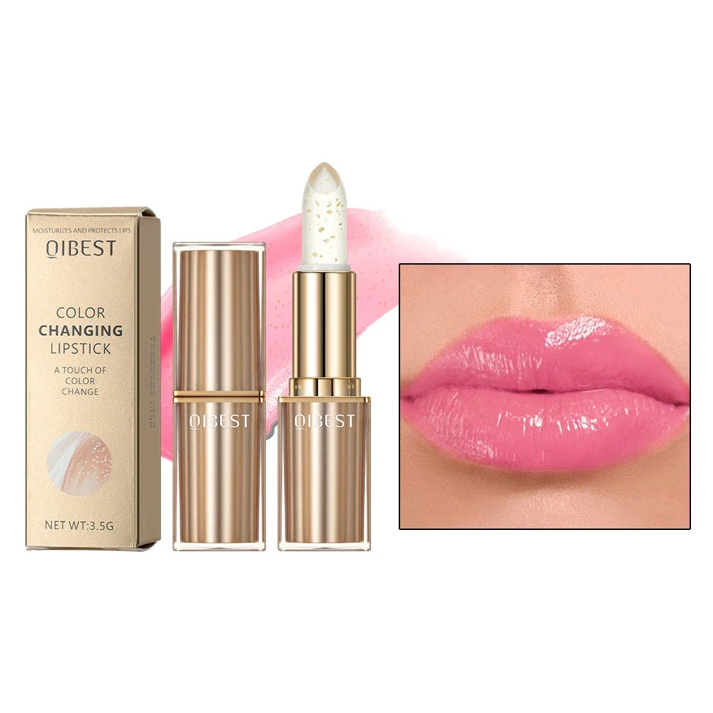 QiBest Glitter Color Changing Lipstick | Moisturizing Lip Stain