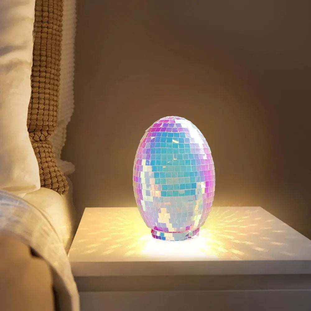 Easter Glass Disco Egg Ball – Shimmering Mirror Ornament