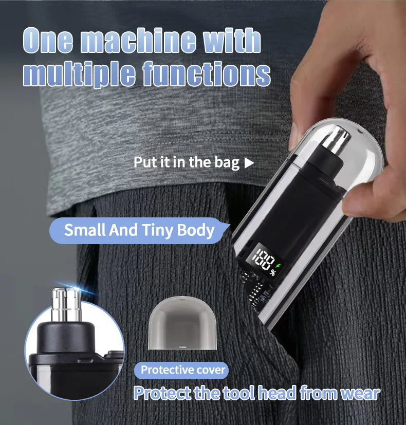 Nose Hair Trimmer T9 Clipper Mens Care Portable Mini USB Charging Ear