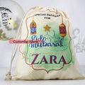 Personalised Eid Mubarak Drawstring Gift Sack | Ramadan Kids Bag