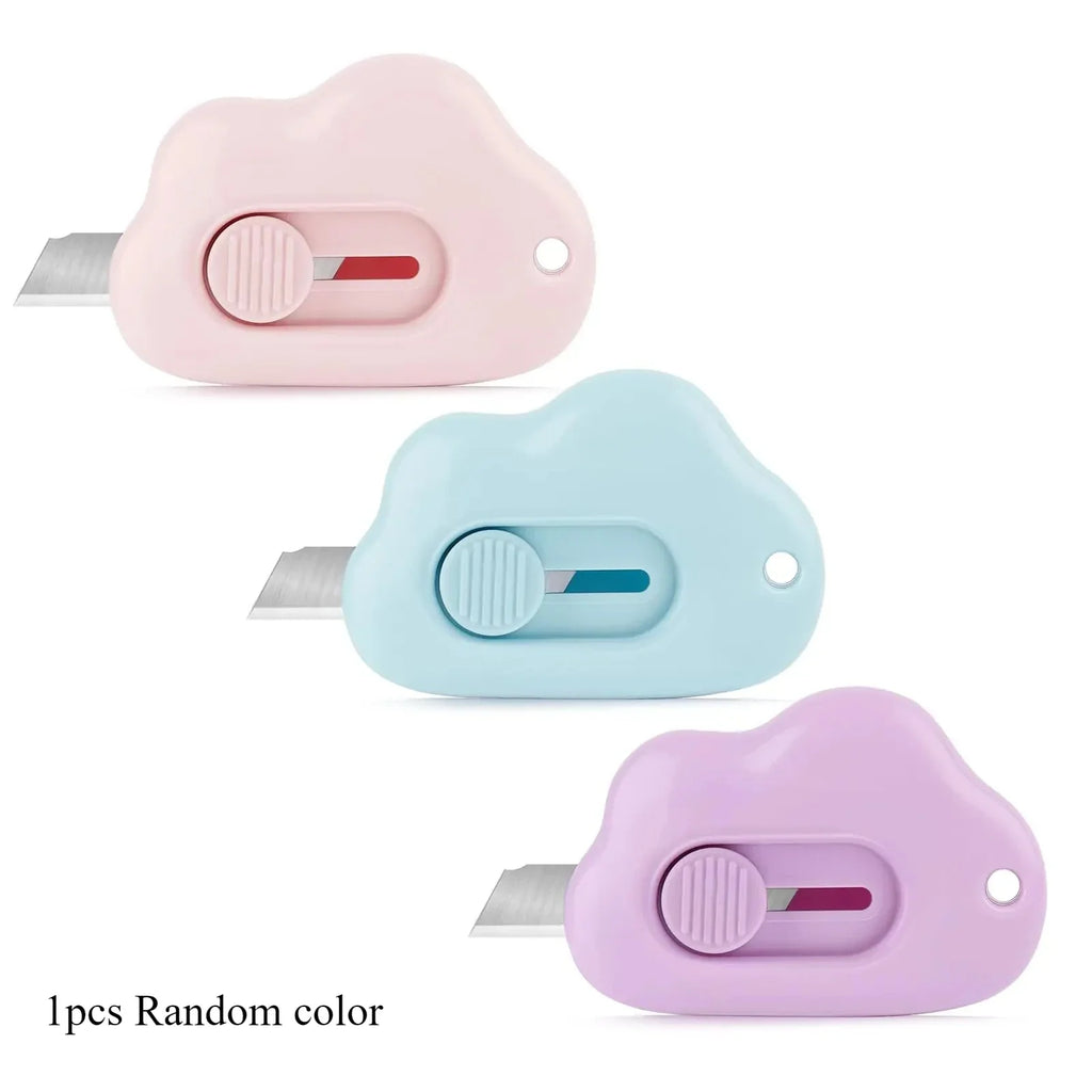 Retractable Cloud Letter Opener Keychain Cutter – 3-Pack