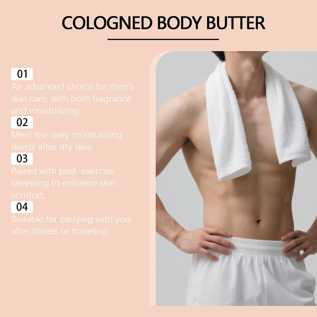 OceAura Men's Moisturizing Body Cream – Shea Butter & Sandalwood