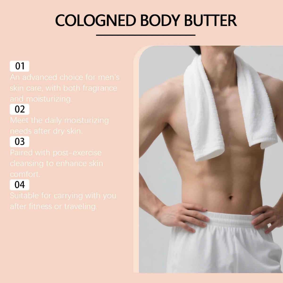 OceAura Men's Moisturizing Body Cream – Shea Butter & Sandalwood
