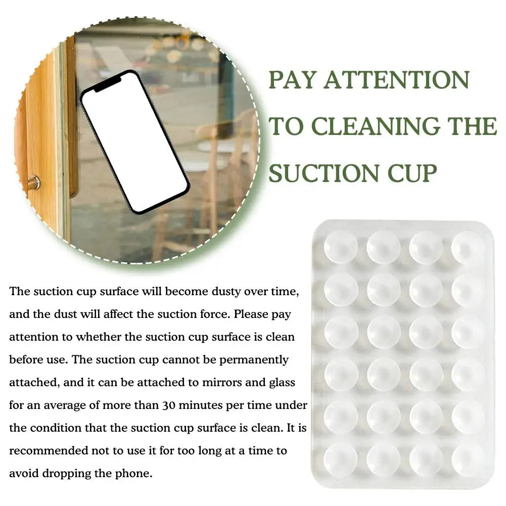 24-Pack Silicone Suction Cup Phone Holder Back Sticker Pad
