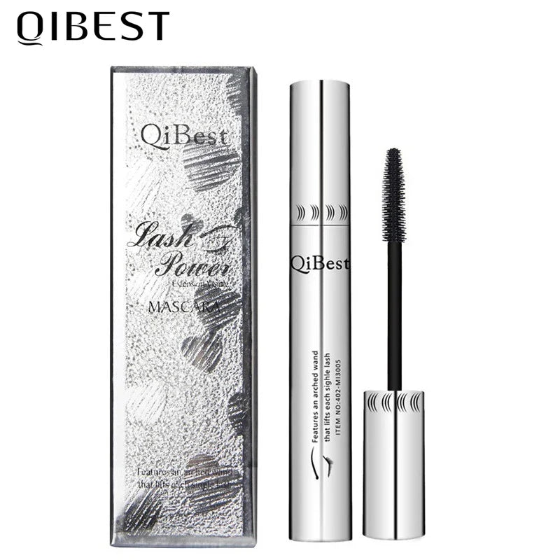QiBest 4D Silk Fiber Mascara – Waterproof & Volumizing Black