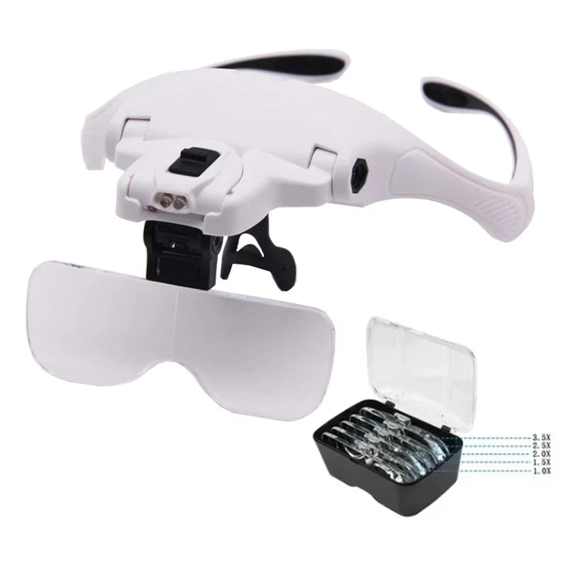 Selling Magnifying Glass LED Light Head Loupe Jeweler Watch Bright