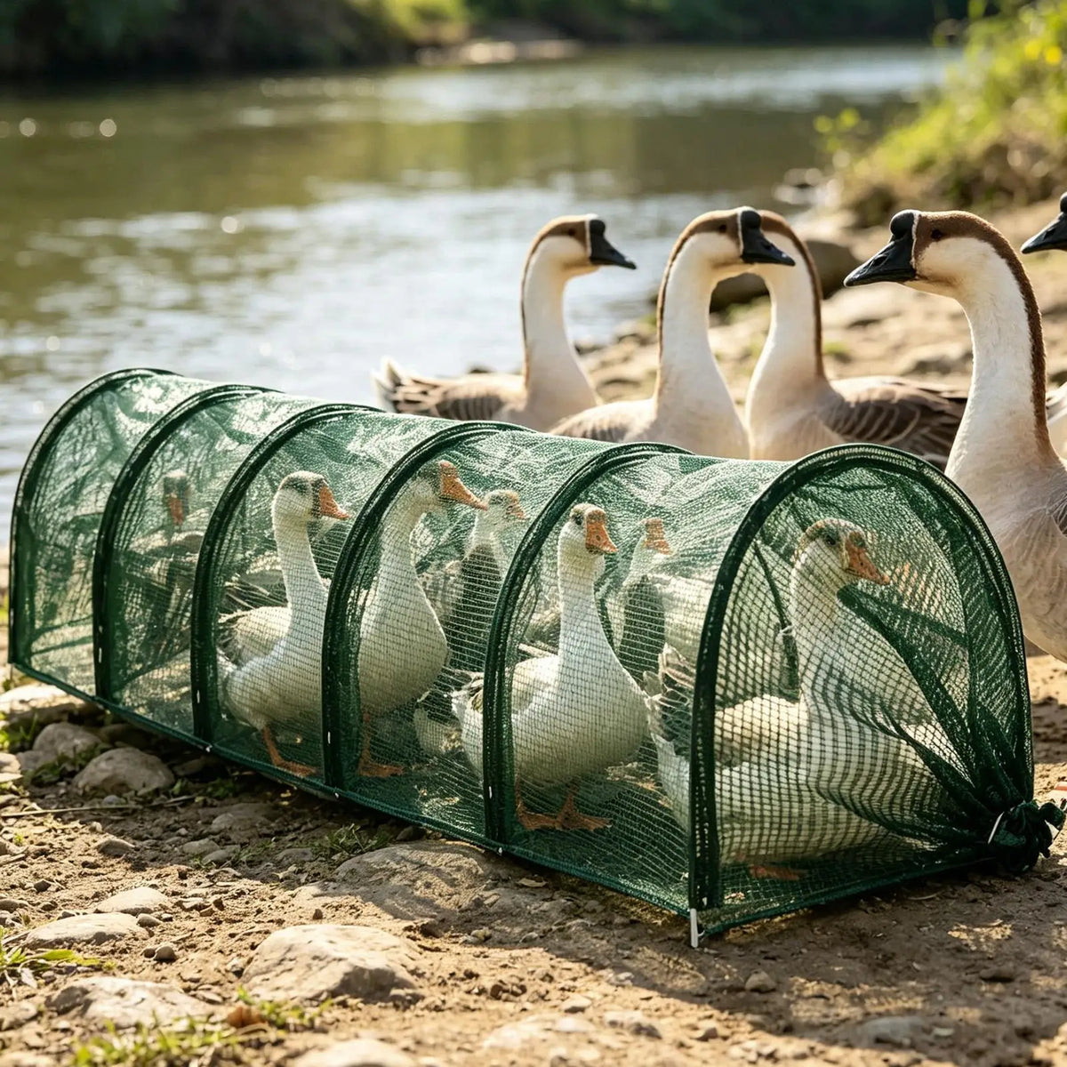 Foldable Chicken Tunnel Run – Outdoor Poultry & Pet Enclosure