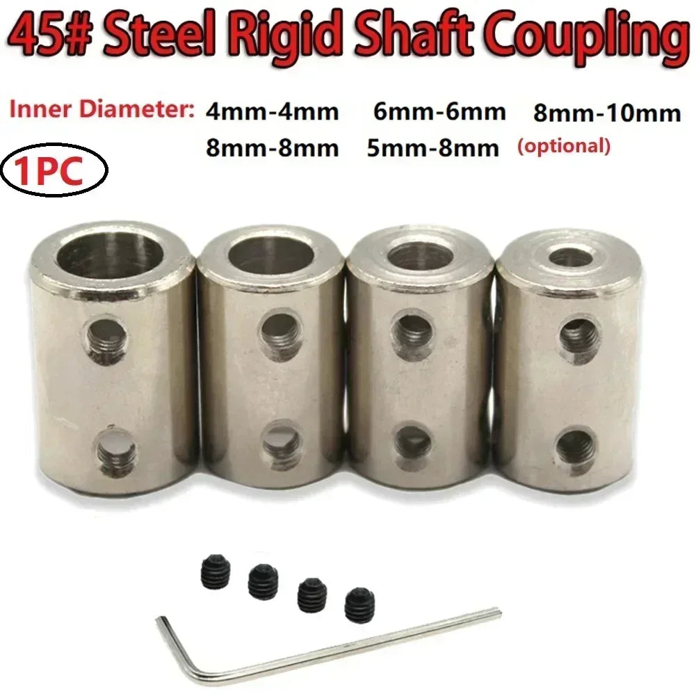 Rigid Shaft Coupling 4–10mm | RC Boat & Car Motor Connector Set