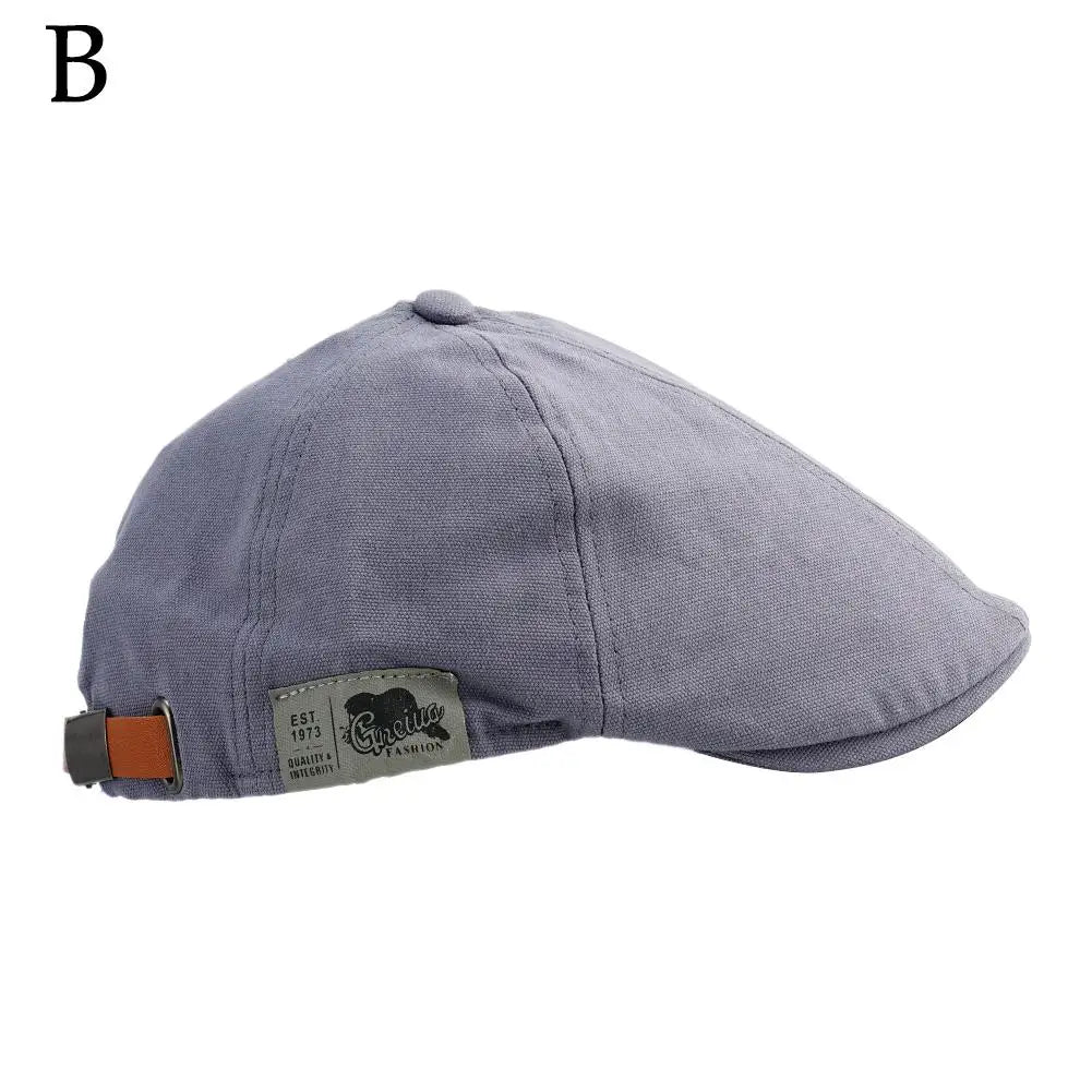 Retro Newsboy Beret Cap – Reversible Duckbill Hat for Women