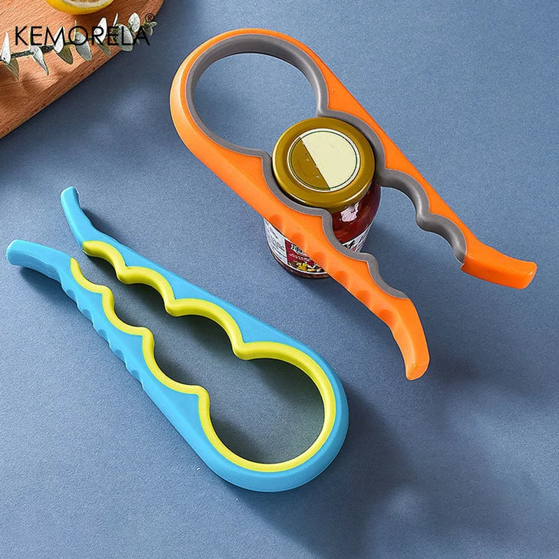 KEMORELA 4-in-1 Jar & Bottle Opener – Easy Grip Kitchen Tool