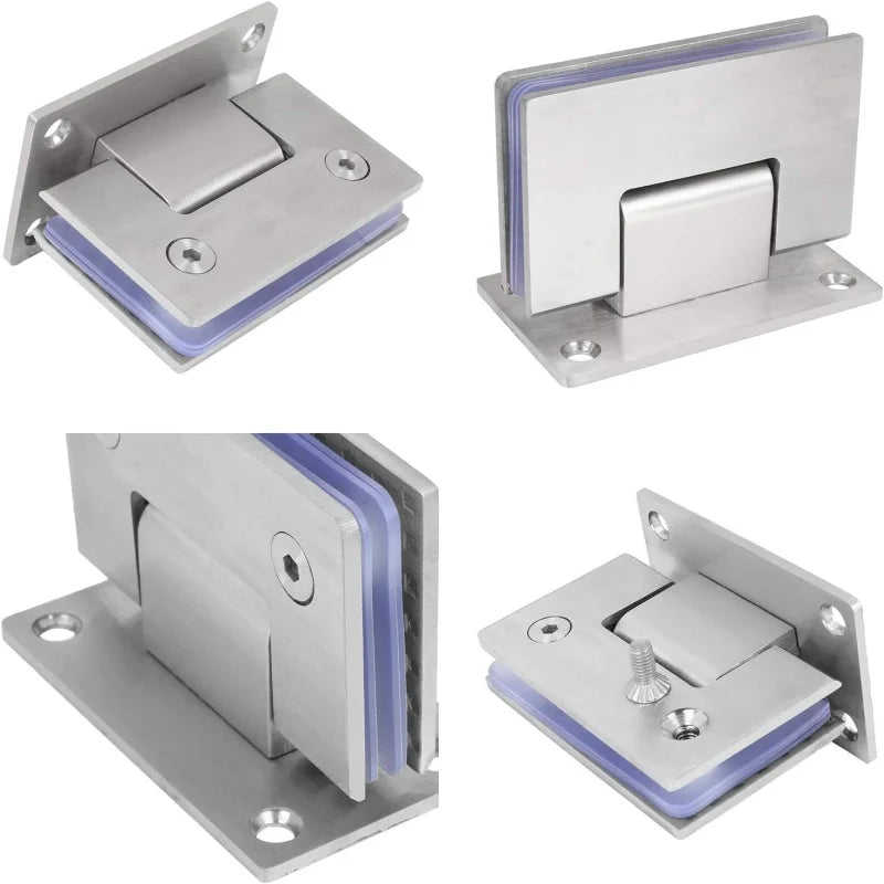 90° Frameless Glass Shower Door Hinges | 304 Stainless Steel