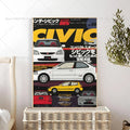 Retro JDM Car Poster | Self-Adhesive Waterproof Wall Sticker