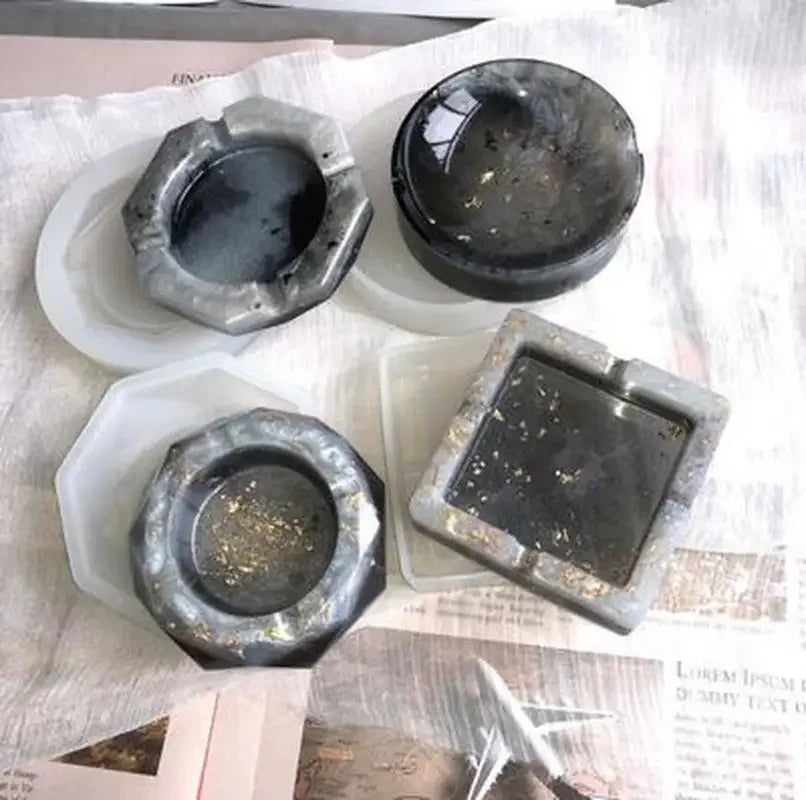 Silicone Ashtray Resin Mold – Heart & Square DIY Epoxy Craft