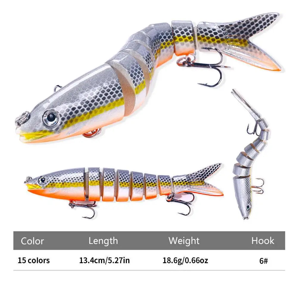 Multi-Jointed Swimbait Fishing Lure 13.4cm | Fresh & Saltwater