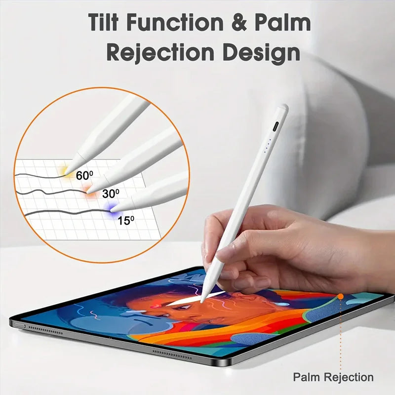 iPad Stylus Pencil – Palm Rejection, Tilt & Magnetic Attach