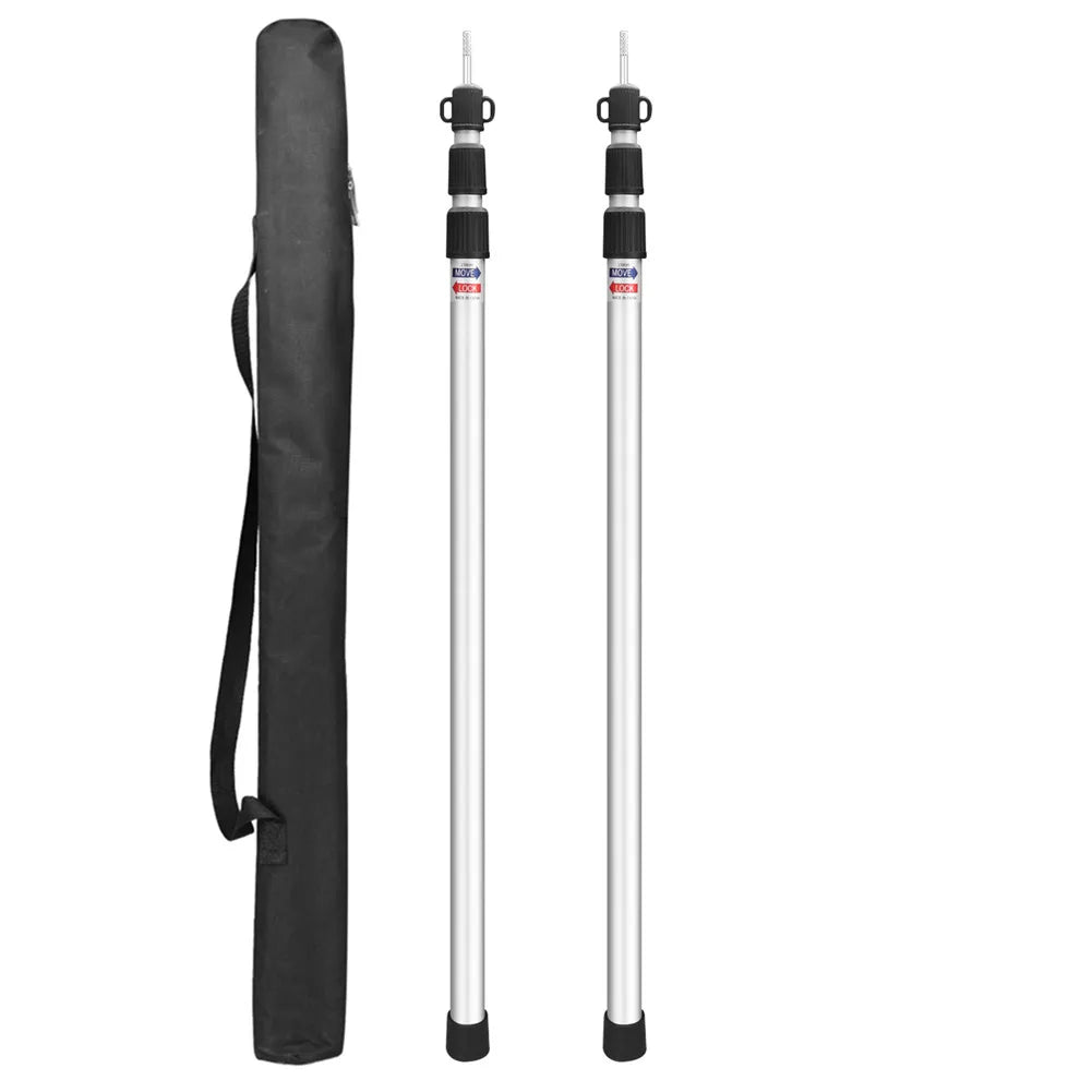 Telescoping Aluminum Camping Tent Poles 2.3M – Set of 2