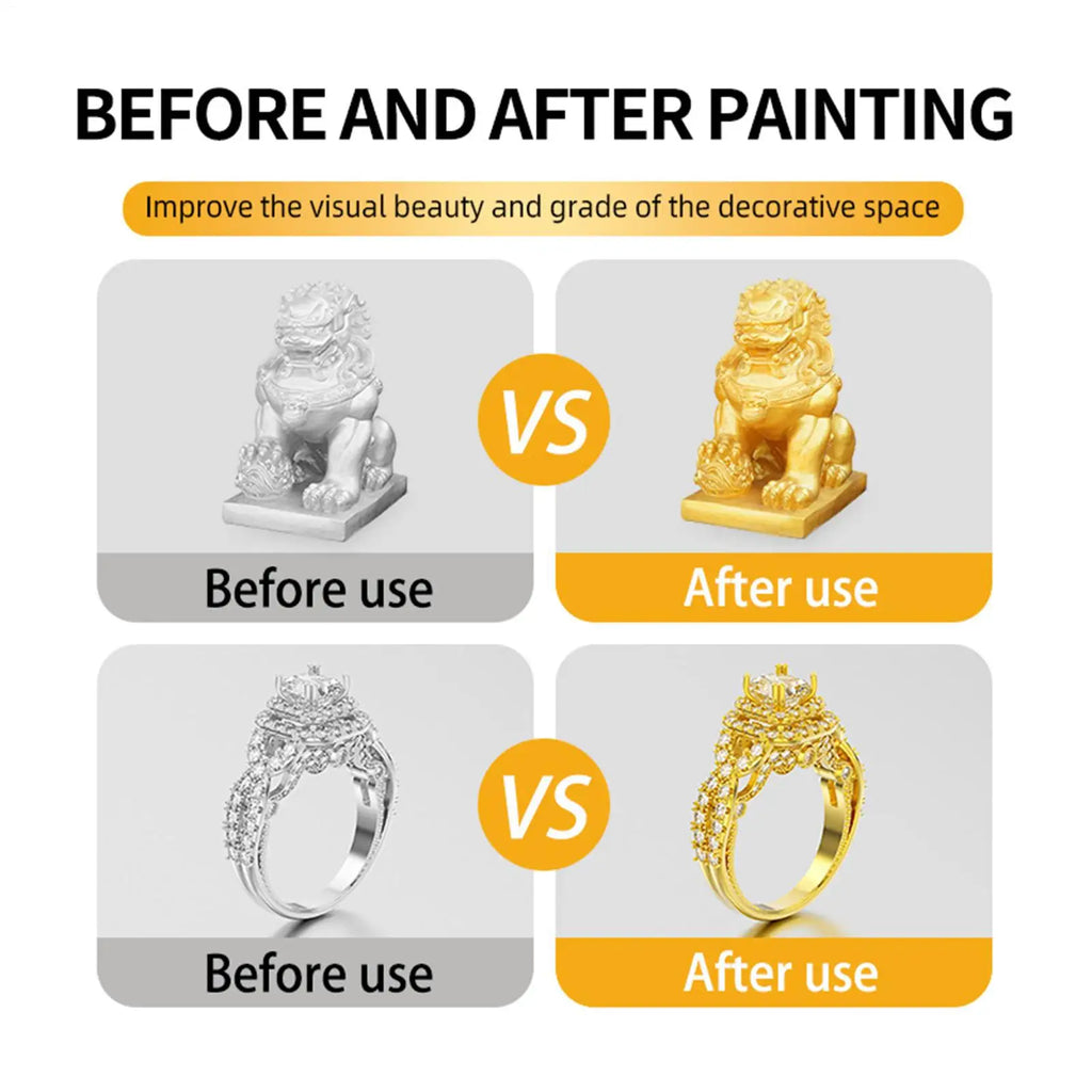 Liquid Gold Foil Paint 300g – Fast Drying, Non-Fading