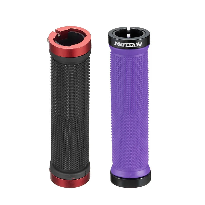 Double Lock-On Bike Handlebar Grips – Aluminum Anti-Slip MTB
