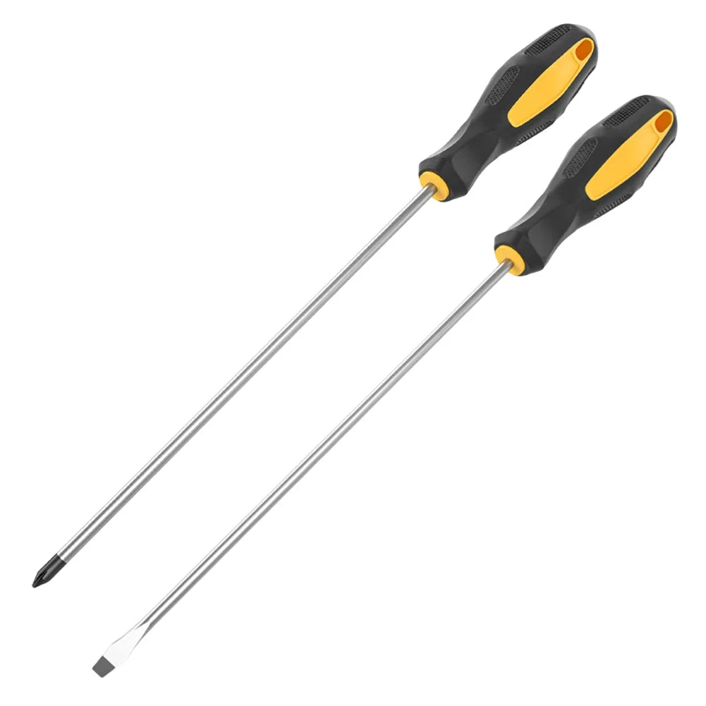 250mm Magnetic Screwdriver – Slotted & Cross Head, Rubber Grip