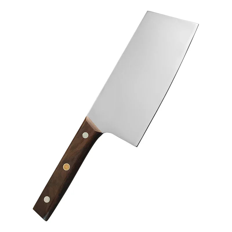 InLeung Stainless Steel Chef's Cleaver Knife – Wood Handle