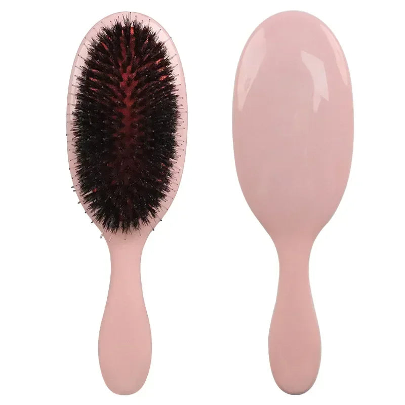 Oval Boar Bristle & Nylon Hair Comb – Anti-Static Brush