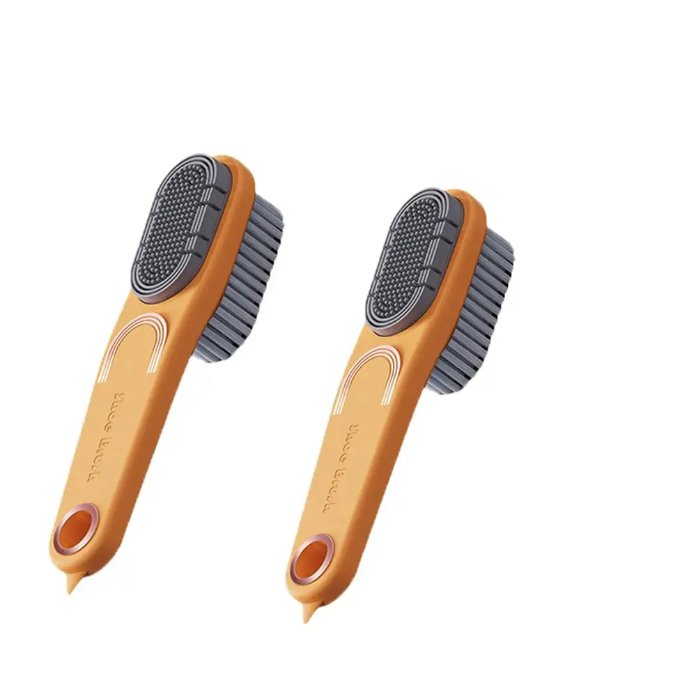 Double-sided Rubber Shoe Brush Soft Bristles Clothes Brushes Care