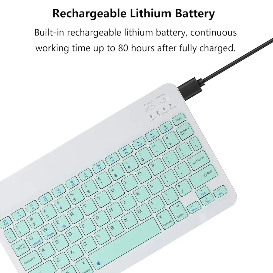 Ultra-slim Wireless Keyboard Mini 78-Key Bluetooth-compatible