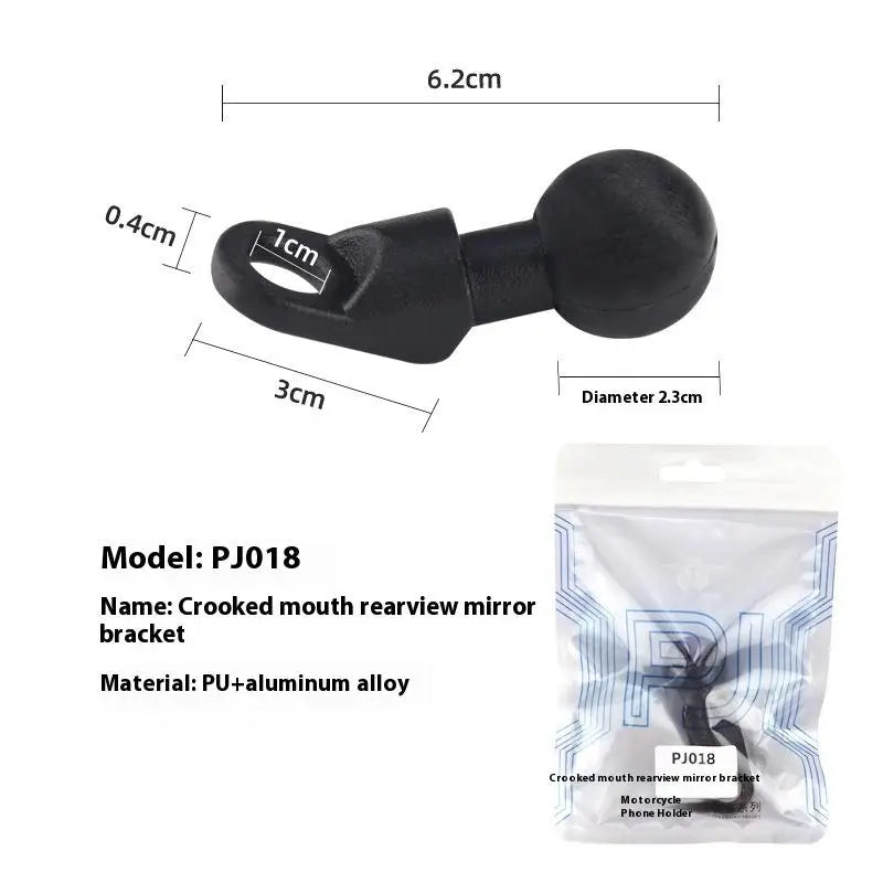 2.3cm Ball Clamp Bracket – Motorcycle Handlebar Phone Mount Kit