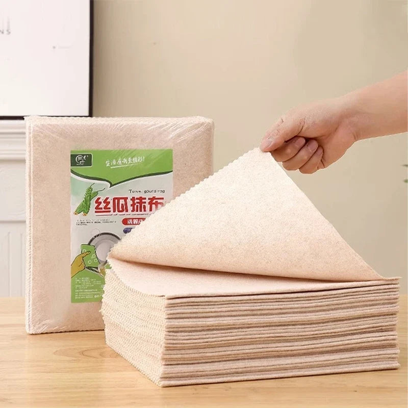 5-Pack Luffa Magic Cleaning Cloths – Non-Stick Kitchen Dishcloths