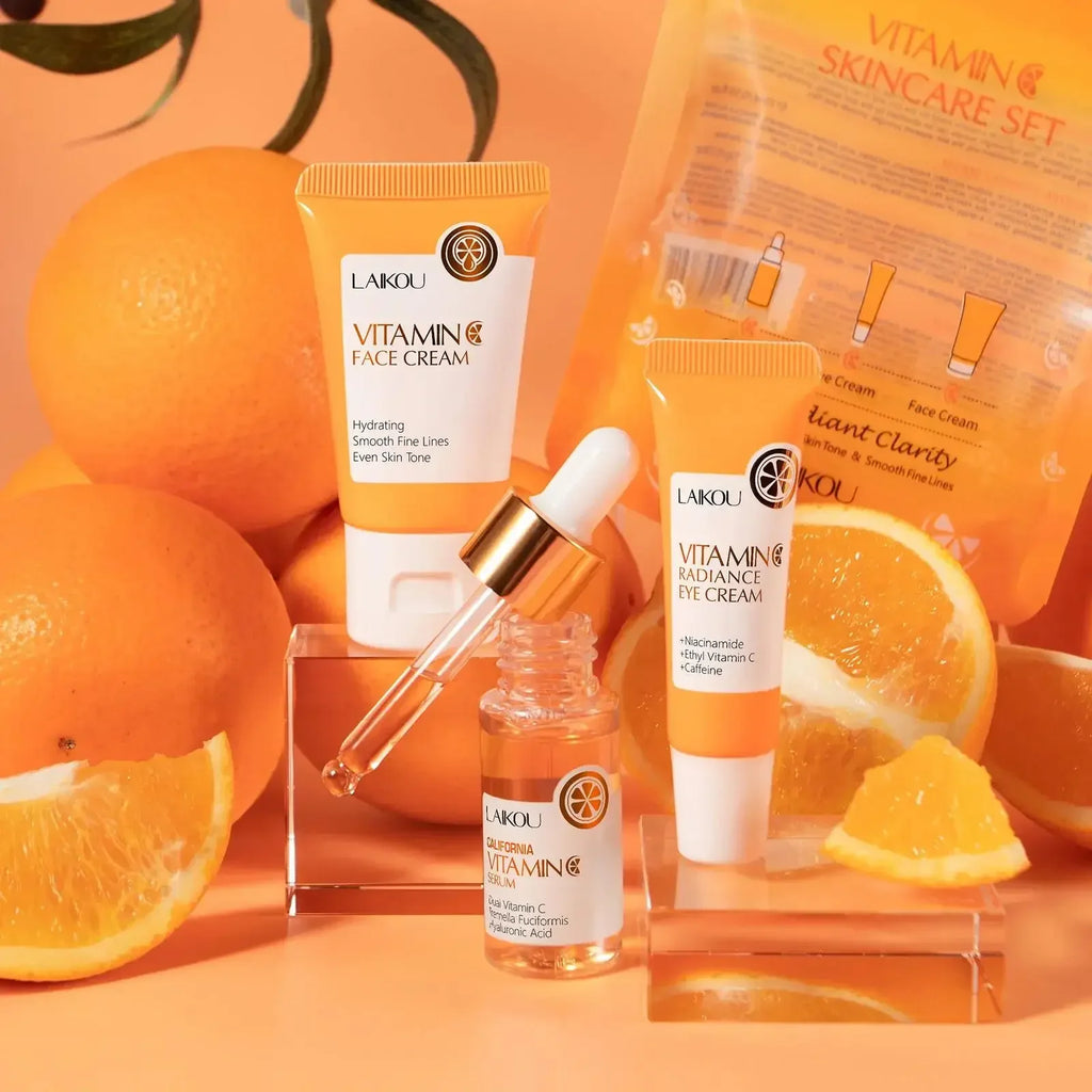 LAIKOU Vitamin C Skincare Set – Serum, Eye Cream & Face Cream