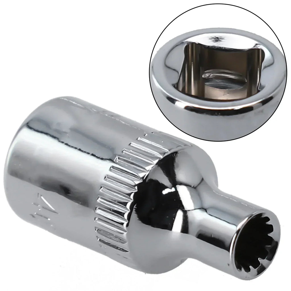 12-Point Mirror Short Socket Bit | 1/4" Drive 4–14mm