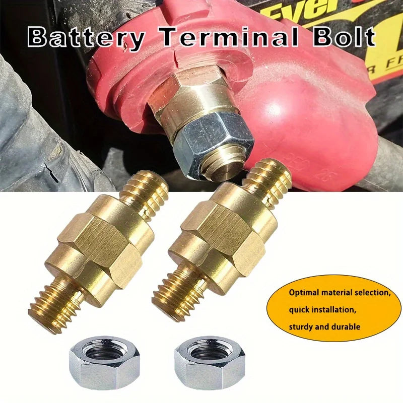 Heavy-duty Brass Battery Terminal Connectors 3 8-16 Threaded Seamless
