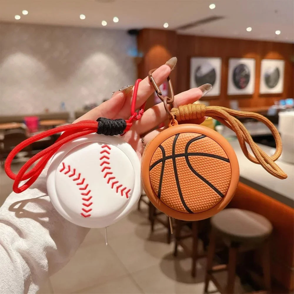 Creative Sports Silicone Coin Purse Wallet Basketball Football Shaped