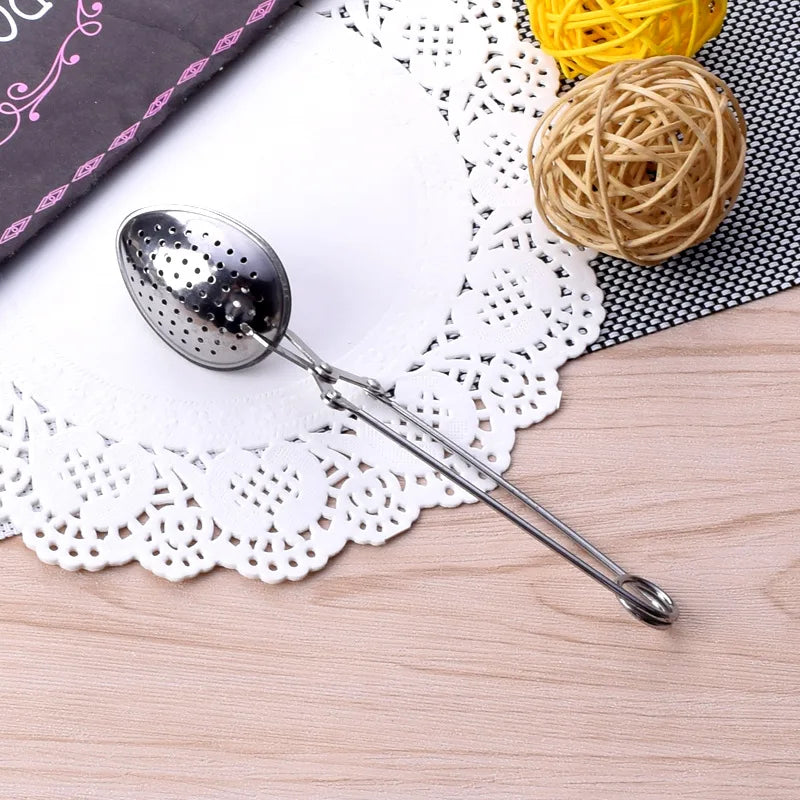 Stainless Steel Heart-shaped Tea Tongs Infuser Strainer Accessories