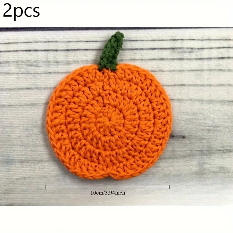 Handmade Crochet Coasters – Farmhouse Fabric Drink Pads