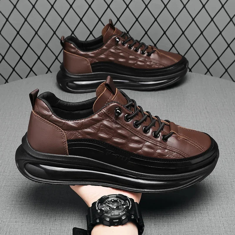 Men's Winter High-Top Ankle Boots – Lace-Up Casual Shoes