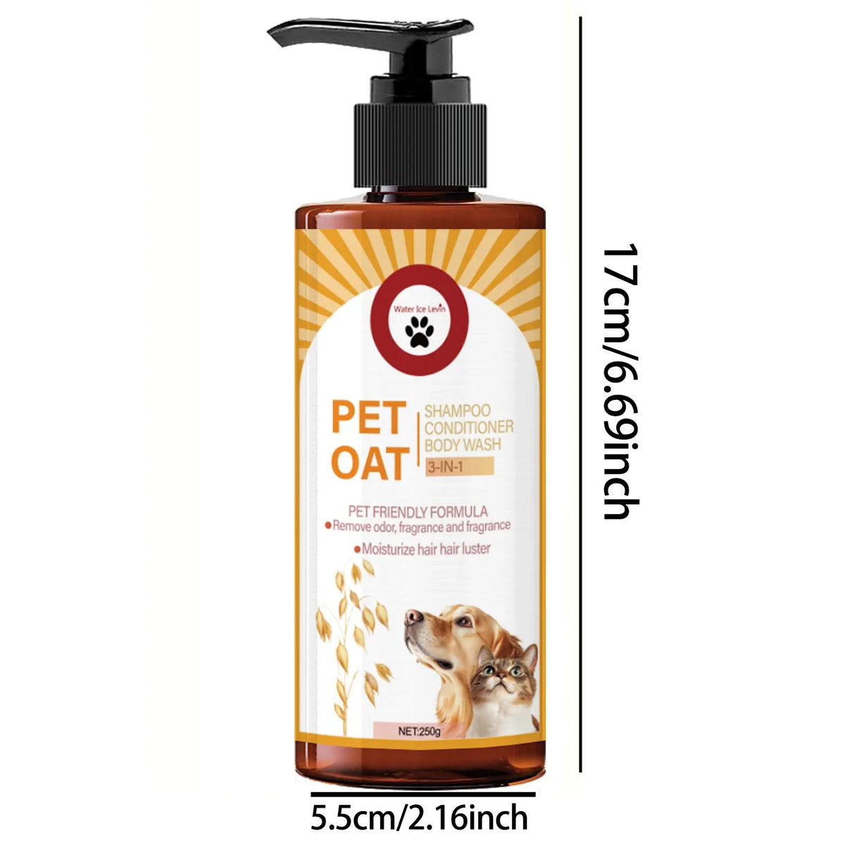 Pet Shampoo for Dogs & Cats – Odor Control, Soft Coat & Fresh Scent