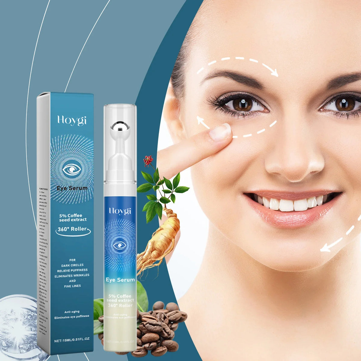Hoygi Eye Serum – Dark Circles, Puffiness & Bags | Men & Women