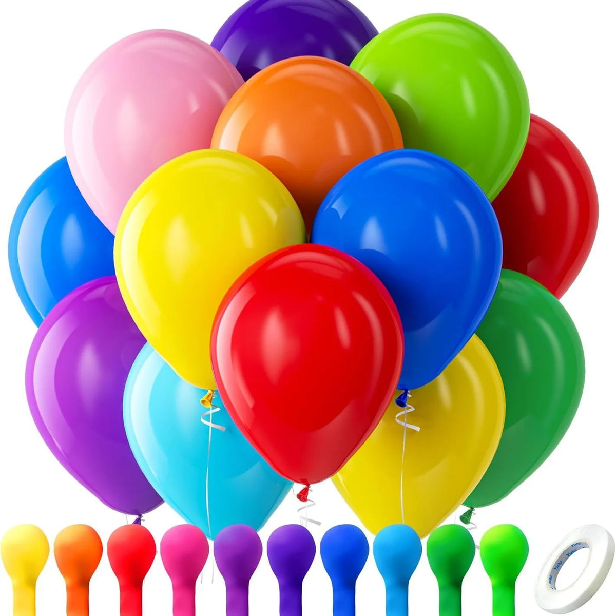 100pcs Colorful Latex Balloon Kit – Party & Event Decoration